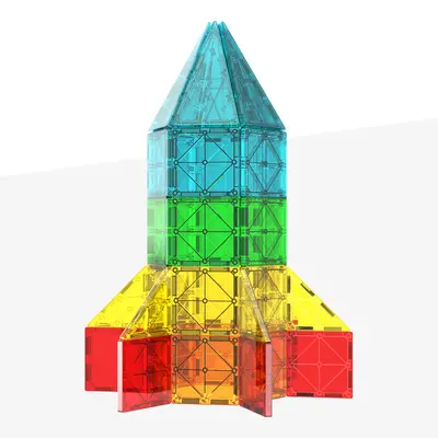 Bunte Magnetfliesen, lose Teile, starke Magnete, große Ergänzungspackung, Lernbausteine fü - 3