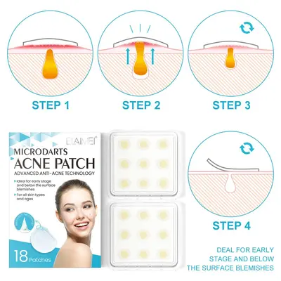 ELAIMEI Microneedle Hydrocolloid Acne Patch, Invisible - 4