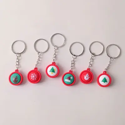 Christmas Bun Keychain, Cute Expression Figure, Bag Charm - 8