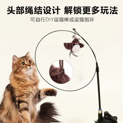 Electric Plush Cat Toy, Sound and Vibrating Bird with Moving Wings - 5