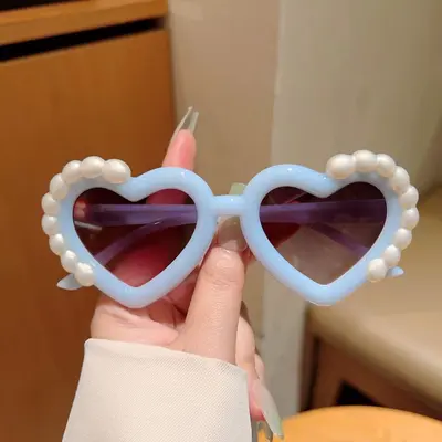 Children's Heart-Shaped Sunglasses Cute Performance Photo Prop - 11