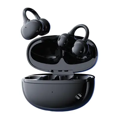 Knochenleitungs-Bluetooth-Kopfhörer, Ohr-Clip-Typ, ohrfreies Design, kabellos, hochwertige Klangqualität, Sports-Kopfhörer, Geräuschunterdrückung, Musikhören, extralange Akkulaufzeit, universell kompatibel
