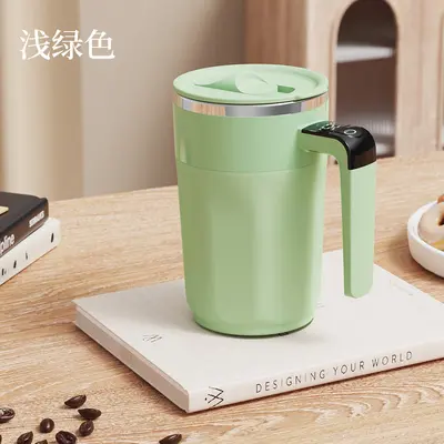 智能测温磁力自动搅拌杯电动便携咖啡杯奶昔杯健身蛋白摇摇粉杯 - 9