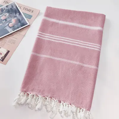 Turkish beach towel striped tassel towel quick-drying absorbent large size various styles wholesale custom logo - 12