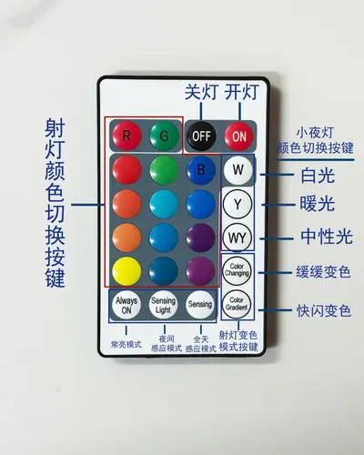 跨境七彩氛围充电智能遥控RGB壁灯卧室客厅磁吸全环保人体感应灯 - 10