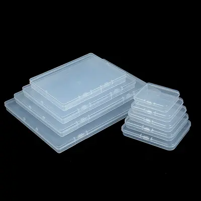 Amazon takı saklama giyilebilir tırnak çevirme plastik şeffaf ambalaj kutusu takı kare pp şeffaf plastik kutu - 2