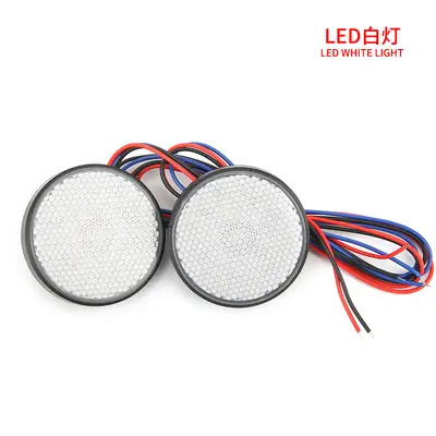 Scooter LED Brake and Turn Signal Tail Light, Round Reflector, Waterproof - 9