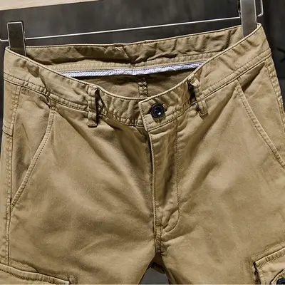 Men's Retro Hong Kong Style Cargo Pants Loose Harem Trousers