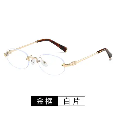 Frameless Round Sunglasses for Women - 13
