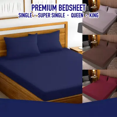 Full Wrap Dust-Proof Mattress Cover Set, 3 Pieces, Solid Color - 2