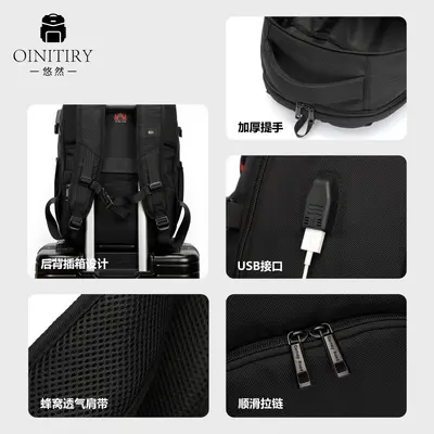 Men's Premium Backpack for Short Trips and Business Travel, Laptop Compartment - 4