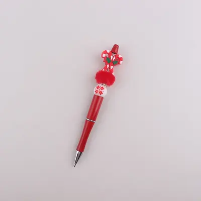 Bunter Weihnachts-Gelstift mit Silikonperlen