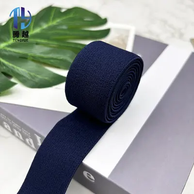 Farbiges gebürstetes Elastikband, 2,0-5,0 cm, Imitation Nylon - 12