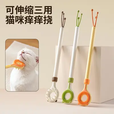 Retractable Cat Teaser Wand, Double-Sided Scratcher, Interactive Cat Toy - 2