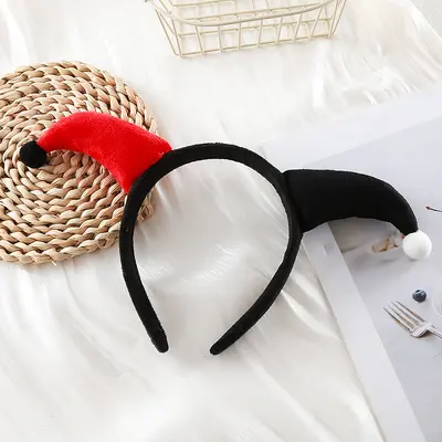 Red and Blue Clown Plush Headband for Halloween Party, Kids and Adults - 7