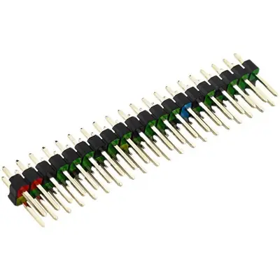 Raspberry Pi GPIO Pin Header 2x20P, 2,54 mm Aralıklı, Altın Kaplama