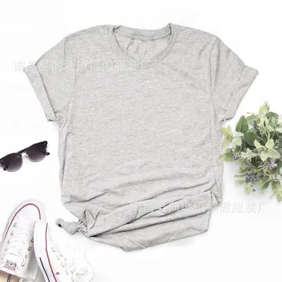 Solid Color Round Neck Unisex T-Shirt, Plus Size Available - 7