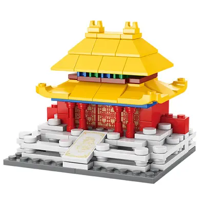 Pekin Tiananmen Modeli Yapı Blokları Çocuk Eğitici Zeka Oyuncağı - 5