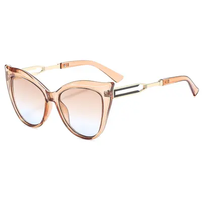 Gradient Cat-Eye Sunglasses, Retro Oversized Frame - 9