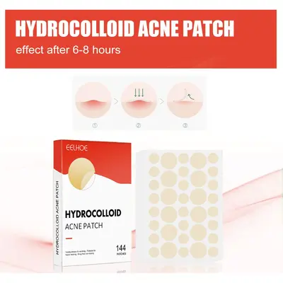 EELHOE Hydrocolloid Acne Patch, Breathable Skin-Friendly Facial Care Patch - 3