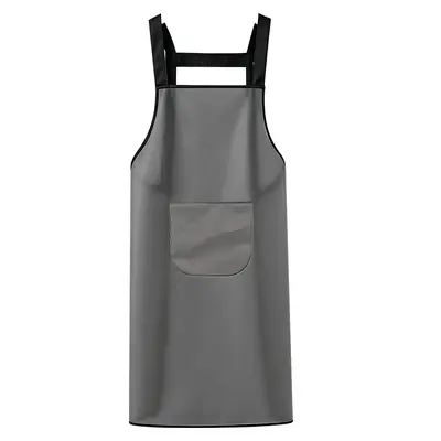 Long Waterproof Oil-Resistant TPU Apron, Thickened, for Seafood and Food Service