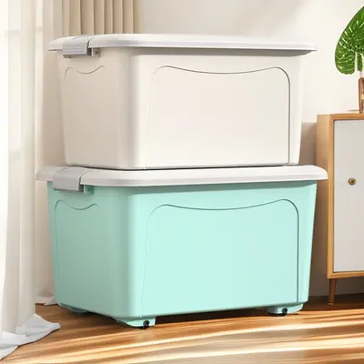 Extra Large Plastic Storage Box with Lid, High Capacity - 3