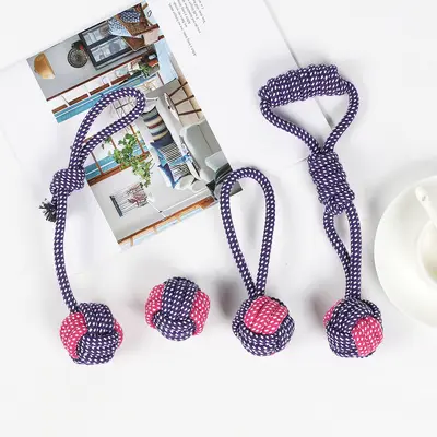 Bite-Resistant Knotted Cotton Rope Dog Toy - 13