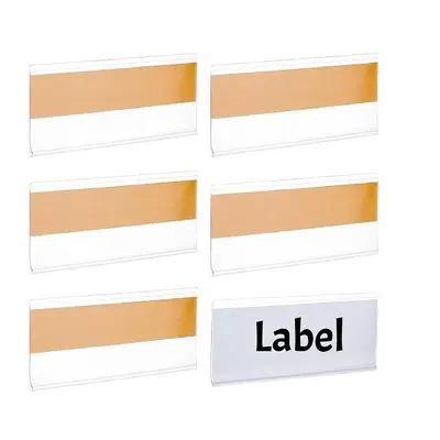 Supermarket Shelf Product Advertising PVC Transparent Adhesive Shelf Strip Base Glue Flat Price Tag Label Price Display Card