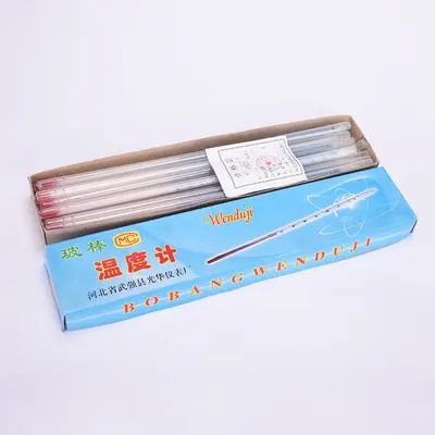 Glas-Flüssigkeitsthermometer, Stabform, -30 bis 100 Grad