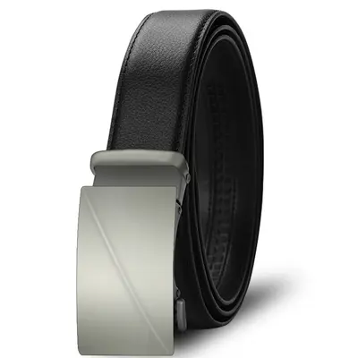 [Cross-border Special] Genuine Leather Belt with Automatic Buckle for Young and Middle-aged Men, Multipurpose Daily Use for Business - New Cowhide Leather