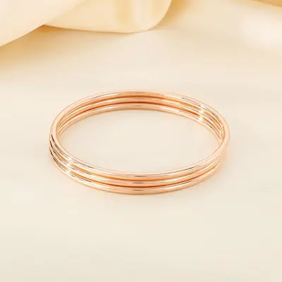 Foreign trade European and American personalized stainless steel 304 round wire 3mm flat ring multi-color welding-free seamless single-piece stacked bracelet - 12