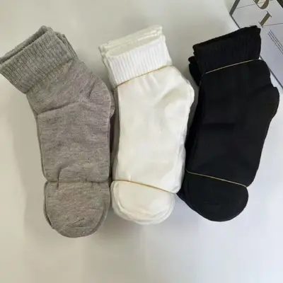 Zhuji Socks Factory Direct Sales Black White Gray Solid Color Versatile Disposable Men's Women's Four-Season Short Mid-Calf Long Tube Socks Wholesale