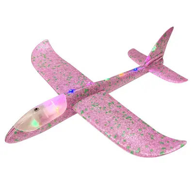 Light-Up Foam Airplane Toy, Hand-Launched Stunt Glider, for Kids - 10