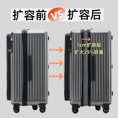 20 Inch Front-Opening Expandable Trolley Suitcase, Large Capacity, Women - 3
