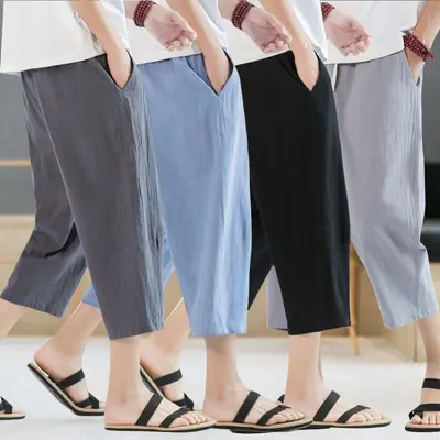 Erkek Yazlık Ultra İnce Buz İpek Şort, Hızlı Kuruyan Spor Pantolon