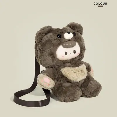 Plush teddy bear backpack, girls gift, small size