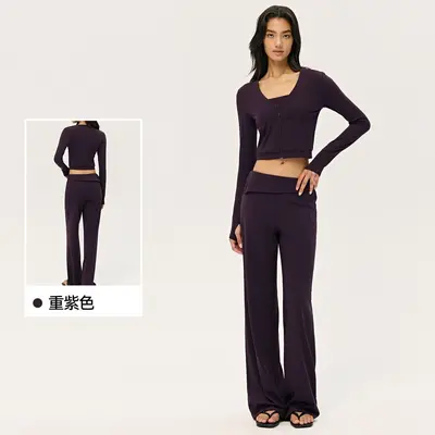 Women's Slim-Fit Yoga Wear Set for Pilates and Running Training