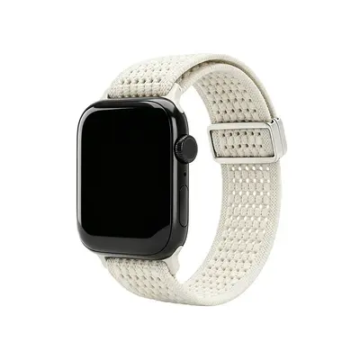 Apple Watch 11 uyumlu naylon örgü delikli elastik kordon - 7
