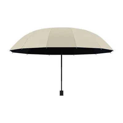 12-Rib Manual Umbrella, Reinforced Large Folding Dual-Use Rain and Sun Umbrella