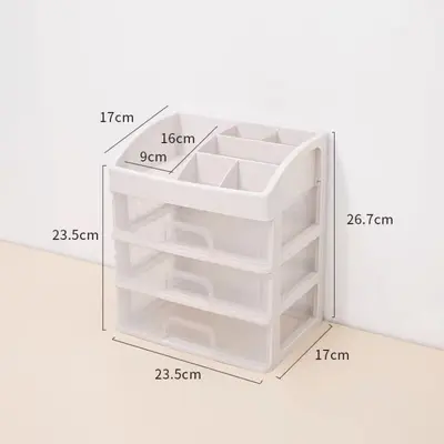Desktop storage box with drawers for office and cosmetics - 6