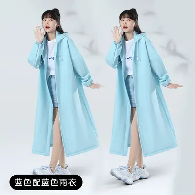 EVA raincoat, extended thick waterproof, adults men - 8