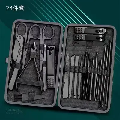 Edelstahl-Maniküre-Set, 24-teilig