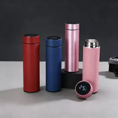 Intelligente Temperaturanzeige 304 Edelstahl Geschenkthermoskanne einfach und tragbar Geschäfts-Teekanne Event-Geschenk Wasserglas - 4