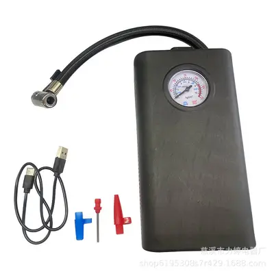 Taşınabilir araç hava pompası 12V üniversal kare lastik şişirme cihazı, lastik basıncı göstergeli.