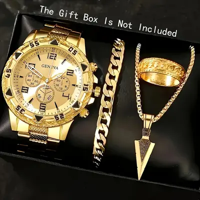 Men's Wristwatch Set, Four-Piece Business and Gift Watch