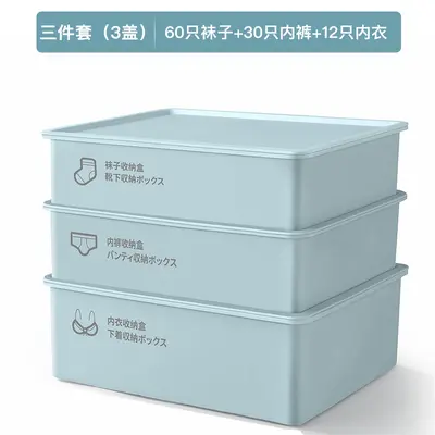 Home intimate and sock storage box plastic cosmetics storage box storage intimate bra intimate compartment storage box - 8