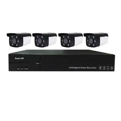 Factory Wholesale 4-Channel POE Power Supply 5MP Outdoor Surveillance Camera Kit Network HD Dual Light Night Vision Recording