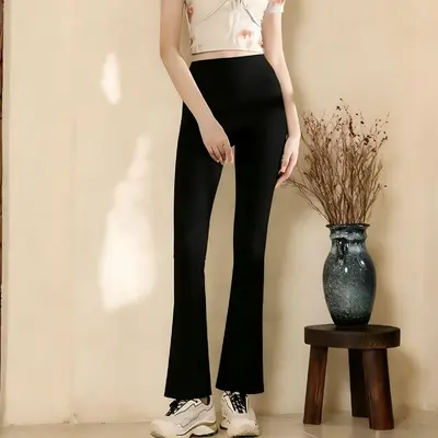 Yoga seti, yaz, T-shirt, yüksek bel, flare pantolon - 10