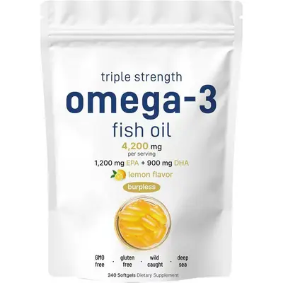 Yüksek Saflıkta Balık Yağı Omega-3 Yumuşak Kapsül, OEM Yapılabilir