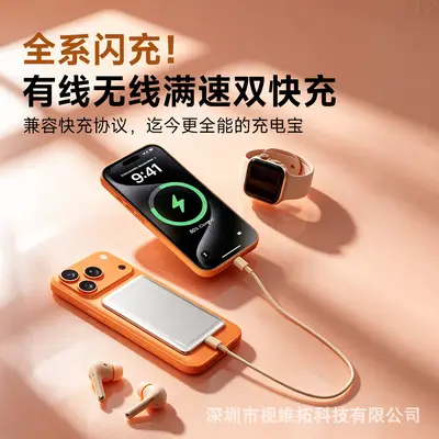 Metal Magsafe Ultra-Thin Magnetic Power Bank 3-in-1 PD 20W